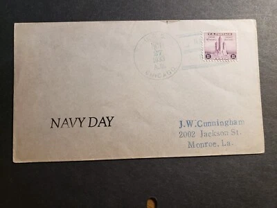 Crucero USS Chicago CA-29 cubierta naval 1933 día de la Marina caché hundido Segunda Guerra Mundial Foto 1 de 2