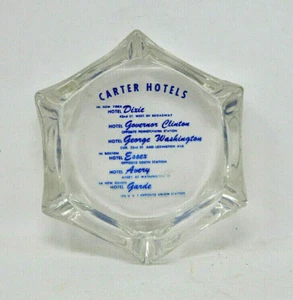 Vintage Glas Werbung Aschenbecher Carter Hotels New York, New Haven, Boston - Bild 1 von 4