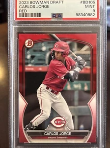 2023 Bowman Draft Carlos George RED /5 BD105 PSA 9 MINT REDS Prospect RC - Picture 1 of 3