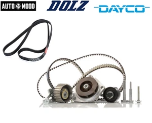 KIT CINGHIE DENTATE + POMPA ACQUA + CINGHIA SERVIZI ALFA ROMEO FIAT JEEP - Foto 1 di 5