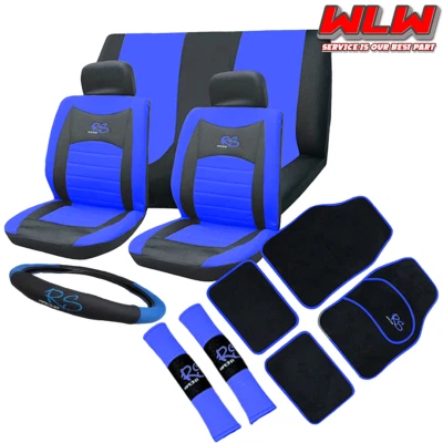 PER AUDI A1 15pz Blu RS Coprisedili Auto Protezioni Set Completo Lavabile Pet - Immagine 1 di 4