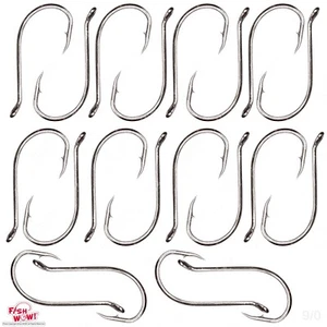Ganchos de pulpo en forma de J de pesca talla 9/0 Wish WOW!® níquel negro de alto carbono 20 un. - Imagen 1 de 5