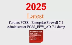 Fortinet Enterprise Firewall 7.4 FCSS_EFW_AD-7.4 Q&A GUARANTEED (1 month update) - Afbeelding 1 van 1