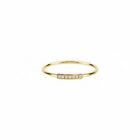 VS/F-G Diamond 14K Gold Bar Sparkling Stacking Ring- The Jewelz