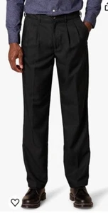 Amazon Navy 40x29 Mens Pleated Expand Dress Pants Classic Wrinkle Resistant - Picture 1 of 12