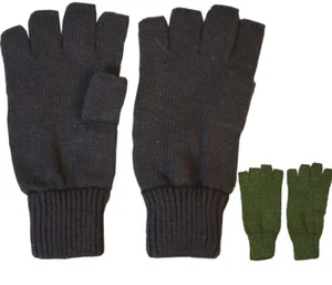 NEW: KombatUK 100% Acrylic Lightweight Winter Fingerless Gloves Mitts Mittens - Picture 1 of 3