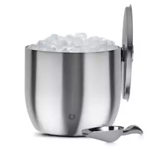 SNOWFOX Extra Large Ice Bucket with Lid and Ice Scoop, Steel - Picture 1 of 5