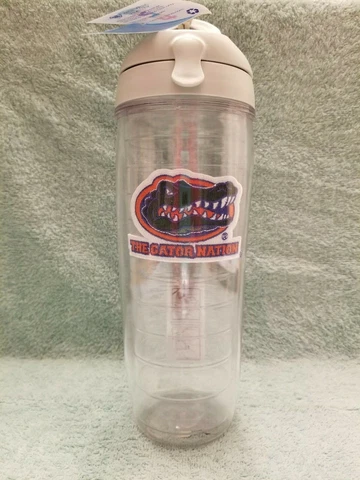 Tervis  *RARE*   FLORIDA GATORS NATION   24oz Water Bottle  Flip Top Lid  *RARE* Cover