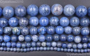 "Cuentas redondas de piedras preciosas Natural Sunset Dumortierite 4 mm 6 mm 8 mm 10 mm 12 mm 14 mm 16" - Imagen 1 de 12