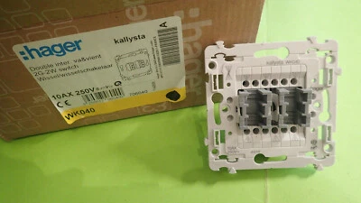 Hager Kallysta WK040 - Double Interrupteur Va et Vient Kallysta Double inter