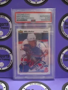 Mike Modano USA Autographed Signed 1991-92 Upper Deck Card PSA Slab #84688559 - Picture 1 of 8