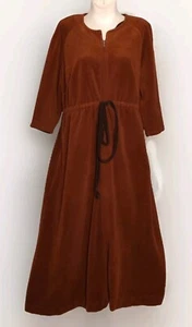 Vintage Vanity Fair - Rare Cocoa Full Zip Drawstring Waist Robe - Women's Medium - Picture 1 of 5