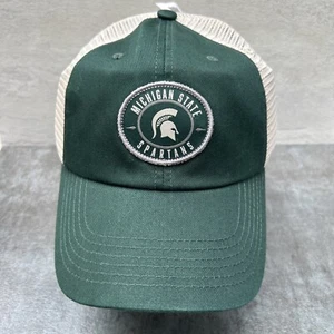 Michigan State Spartans Hat Mens Green Mesh Trucker Vented Snapback Circle H3 - Picture 1 of 8