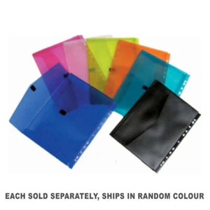 Colby A4 Pollywally Document Wallet P326A Quality Acid Free Polypropylene Black - Picture 1 of 1