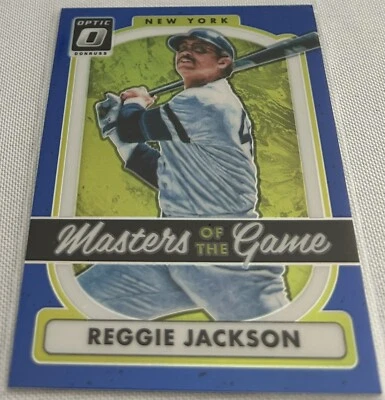 2017 Donruss Optic Baseball Reggie Jackson New York Yankees Blue Prizm #d 21/149 - Image 1 of 4