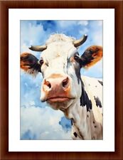 cow, funny pics digital art  A4 print posters pictures home decor gifts wall art