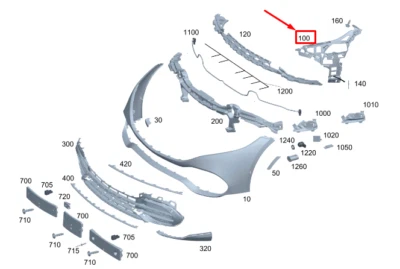 New MERCEDES-BENZ EQS V297 Front Right Bumper Carrier A2978850804 NO🇺🇸DUTIES - Image 1 of 4