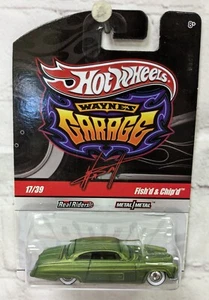 Hot Wheels Wayne's Garage CHASE Green Fish'd & Chip'd Real Riders 17/39 - Picture 1 of 4