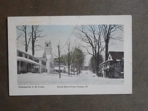 Postcard A58553 Putney, VT North Main Street in Winter  C-1915-1930 - Picture 1 of 2