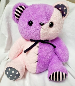 Kumax Moco 10" HTF Purple & Pink Stitched Bear NEW with Tags! Halloween Plush - Picture 1 of 3