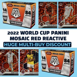 2021-22 Panini Mosaic Soccer World Cup Qatar Red Reactive Prizm - Pick your card