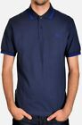 Fred Perry Polo Shirt Navy Small Mens Twin Tipped Royal Blue Vintage M1200