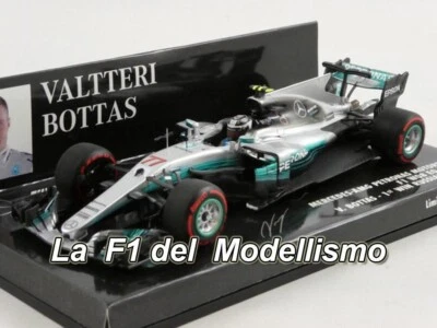 Minichamps Mercedes W08 Valtteri Bottas 1st win Russian GP 2017 1/43 417170477 - Immagine 1 di 3