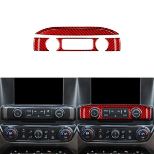 Cubierta de radio control de medios de fibra de carbono roja para Silverado GMC SIERRA 2014-18 - Imagen 1 de 14