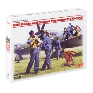 ICM 48081 Plastik Modellbausatz Maßstab 1:48 WWII RAF Piloten und Bodenpersonal - Bild 1 von 13