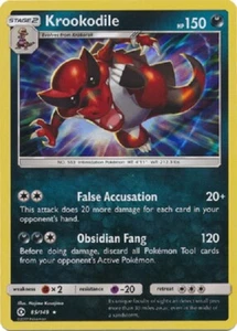 Krookodile - 85 149 - Rare Holo Sun & Moon base set Pokemon - Imagen 1 de 1