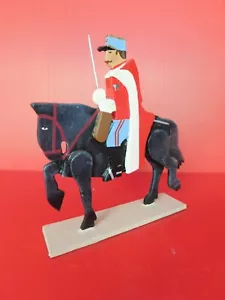 LUCOTTE : FIGURINE SILHOUETTE EN BOIS : OFFICIER SPAHIS ALGERIEN A CHEVAL - Imagen 1 de 6