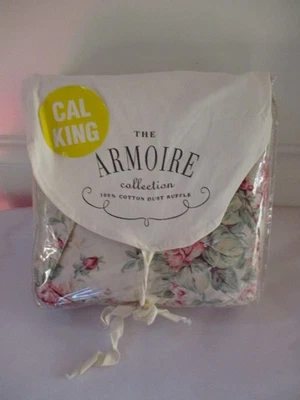 THE ARMOIRE COLLECTION CAL KING POLVO VOLANTE FRANCIS ROJO POLVO VOLANTE FLORAL NUEVO Foto 1 de 4