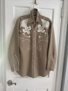 Camicia vintage H Bar C El Dorado donna Western Pearl Snap taglia S Rockabilly Rodeo - Foto 1 di 14
