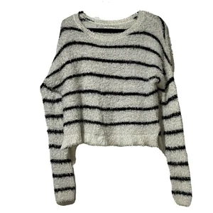 Abercrombie Kids XL Damen XS/S Pullover mit flauschigen Wimpern gestreift - Bild 1 von 10