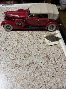 1934 Packard 12 Convertible Red 1:24 Franklin Mint diecast Damaged.Gofor Parts ! - Picture 1 of 6