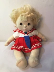 Vintage 1985 My Child Doll Mattel Blonde Sailor Dress Brown Eyes Poseable - Picture 1 of 8