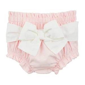 Mud Pie Pink with White Bow Cotton Poplin Diaper Cover 0-3 Months 3-6 Months - Picture 1 of 1