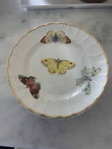 Vintage B & Co Limoges France L. Bernardaud & Co Butterfly Dessert Plate 6.5” - Picture 1 of 10