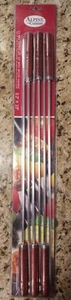 Alpine Cuisine 6 Pc 23 x 1/4 Inch Stainless Steel Wood Handle BBQ Skewers Kebob - Picture 1 of 2