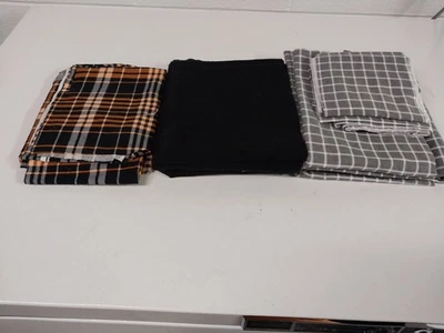 Pacote misto 3 padrões tecido de flanela - Laranja, preto, cinza - Vários tamanhos - Imagem 1 de 4
