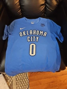 NBA Nike Dri-Fit Oklahoma City Thunder Russell Westbrook Shirt Youth L 14 16 New - Picture 1 of 6