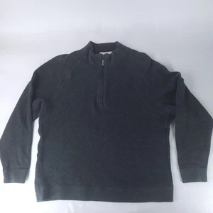 Tommy Bahama Pullover Herren Large grau Wende Half Zip Pulli Baumwolle klassisch - Bild 1 von 11