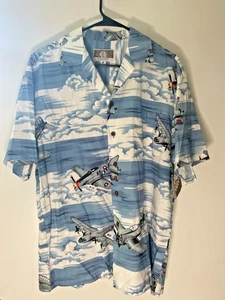 NWT! Kalaheo MED Hawaiian Shirt Short Sleeve WWII Bomber Fighter War Planes - Picture 1 of 5