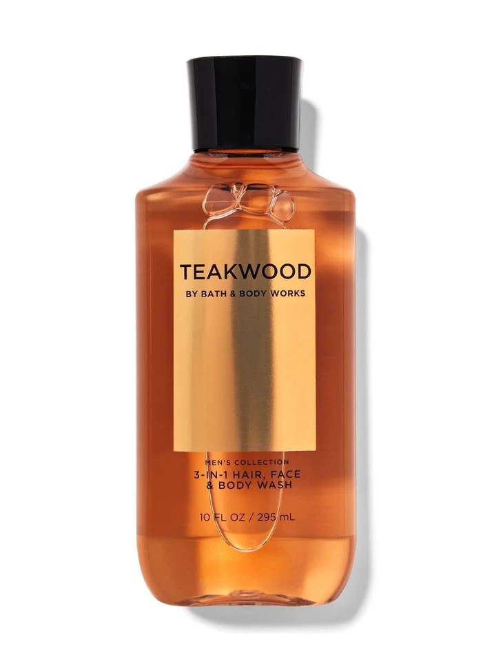 Jabón para cabello, cara y cuerpo Bath & Body Works 3 en 1 de madera de teca para hombre 10 OZ envío gratuito Foto 1 de 1