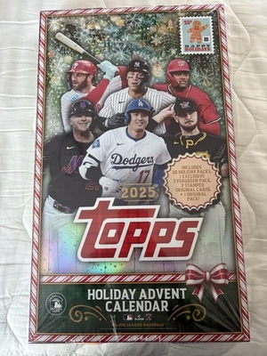 2025 TOPPS BASEBALL HOLIDAY ADVENT CALENDAR New Sealed - Image 1 of 2