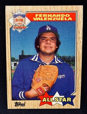 FERNANDO VALENZUELA - 1987 Topps #604 All Star Baseball Card~Printing Error - Image 1 of 3