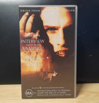VHS Video Movie Interview With A Vampire Staring Tom Cruise And Brad Pitt PAL  - Image 1 of 3