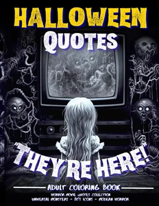 Halloween Zitate Erwachsene Malbuch: Horrorfilm Zitate Sammlung - Universal - Bild 1 von 12