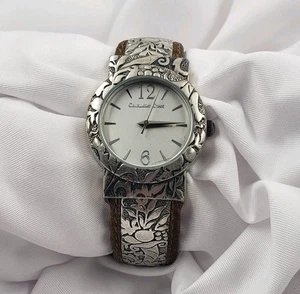 Coldwater Creek Manschettenuhr mit Blattsilbermotiv - Bild 1 von 8