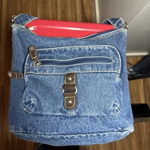 Vintage Urban Outfitters Denim Crossbody verstellbarer Riemen E467 - Bild 1 von 7